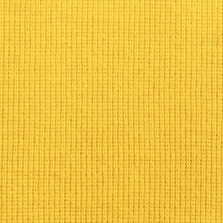 Close-up van gele stof met fijne structuur.