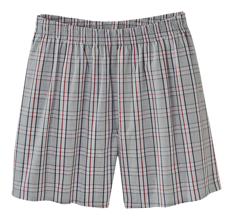 Lievelingspyjama No. 31 Grijs gestreepte slaapshorts voor heren.