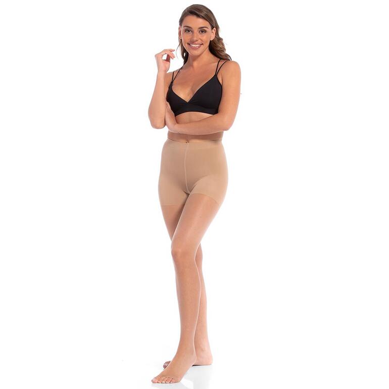MAGIC® peep toe-panty MAGIC® peep toe panty in huidskleur, gedragen door een vrouw.