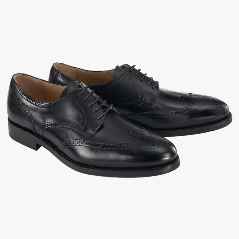 Zwarte Cordwainer business schoenen, fullbrogue, maat 41