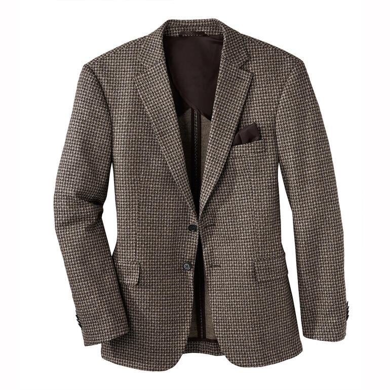 Wollen zijde jersey blazer, frontaal gepresenteerd