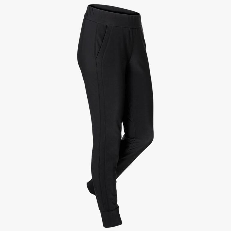 Zwarte Stehmann City-Thermo-Jogger-Pants, zijaanzicht met zakken.