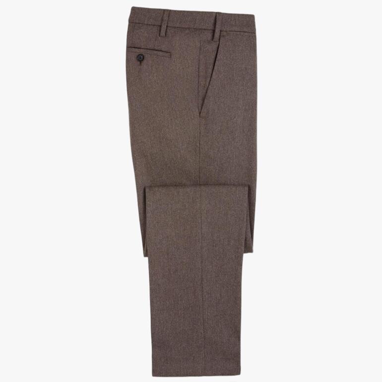 Eurex by Brax kasjmier-wollbroek in bruin, elegant gevouwen.