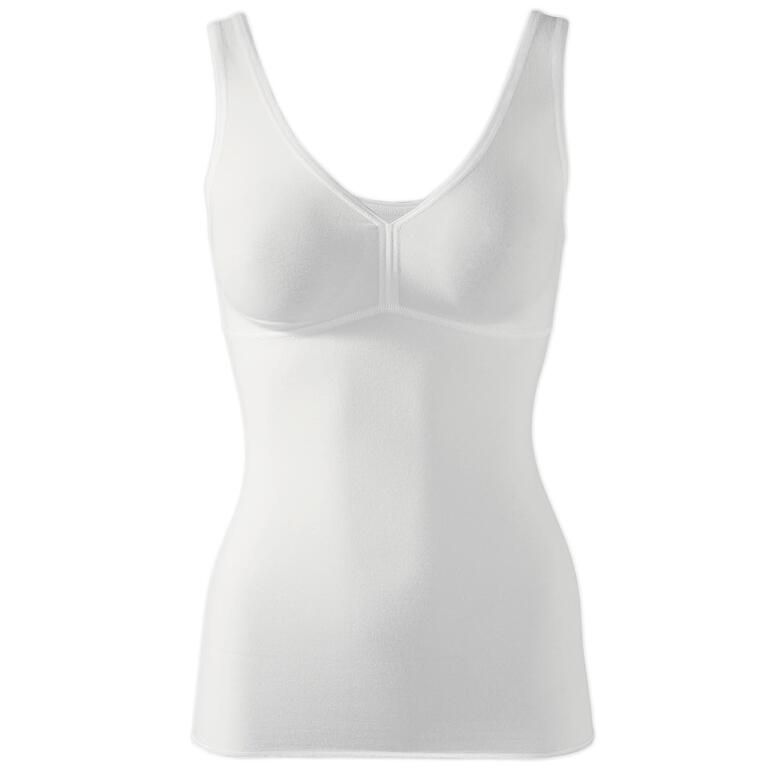 camisole, wit Voorkant van de Pima shapewear in wit zonder details