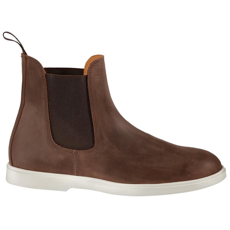 Bruine Chelsea Boots van Turduli, zijaanzicht.