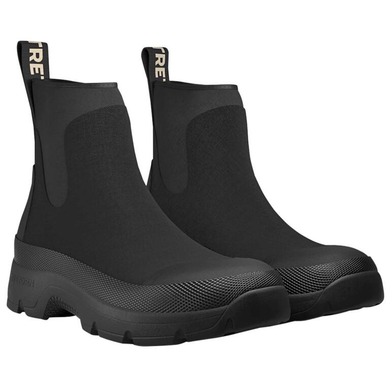 Zwarte Tretorn neopreen Chelsea-boots met elastische inzet.