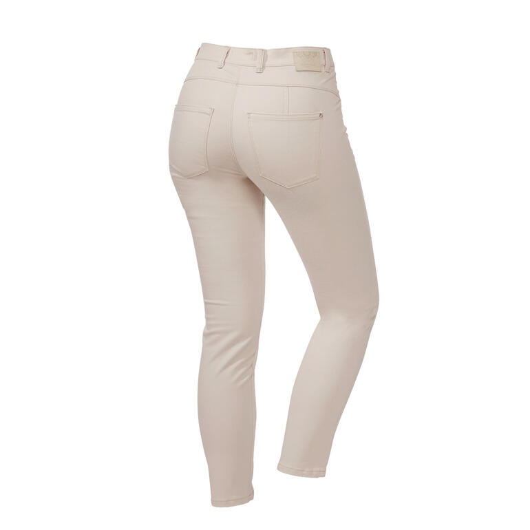 RAPHAELA-BY-BRAX Thermolite® five-pocketsbroek Beige Thermolite®-Five-Pocket broek van RAPHAELA BY BRAX, achteraanzicht.