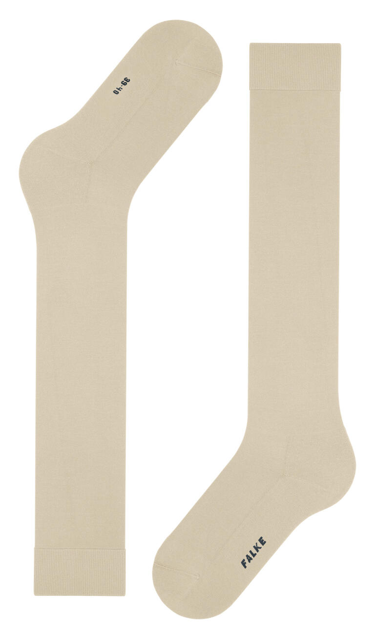 dames, kniekousen, beige FALKE ClimaWool kniekousen in beige, paar bestaande uit een linker en een rechter kous