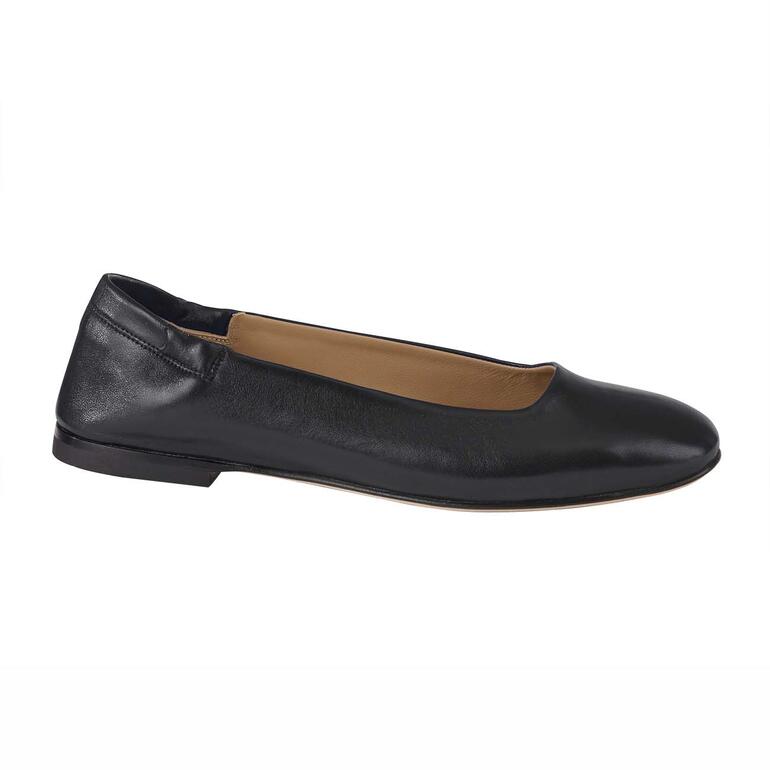 zwart Zwarte soft ballerina's, zijaanzicht