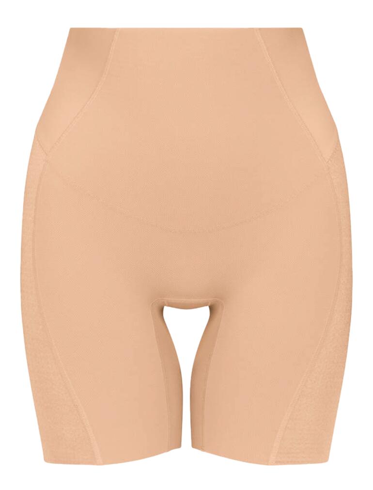 Vooraanzicht van de zandkleurige Anita Shape shorts.