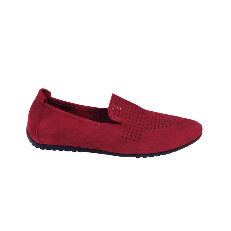 arche zomerloafers in rood met geperforeerd bovenmateriaal