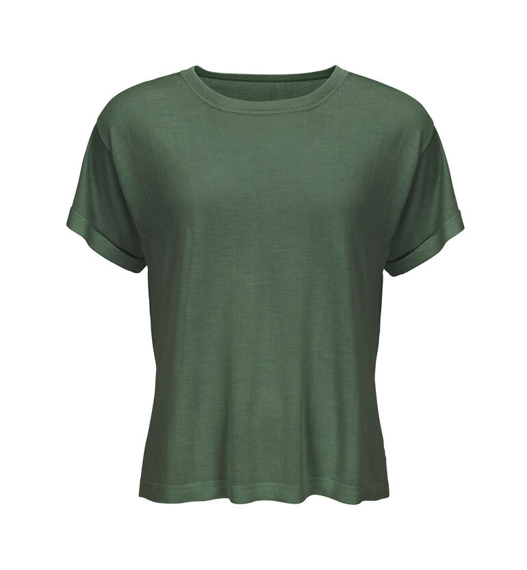 Groen Junghans zijden crêpe shirt als enkel item.