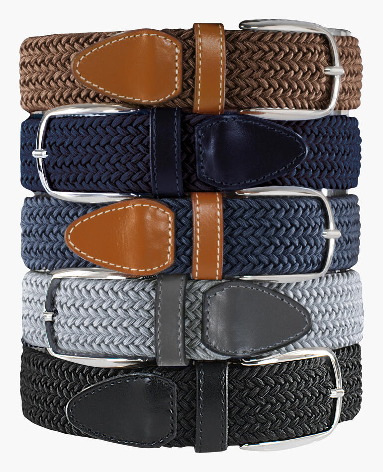 Vier elastische riemen in verschillende kleuren