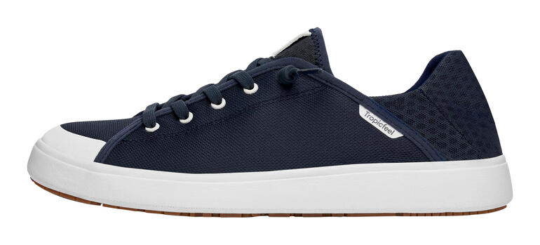 navy Donkerblauwe Tropicfeel Sunset-sneaker, zijaanzicht.