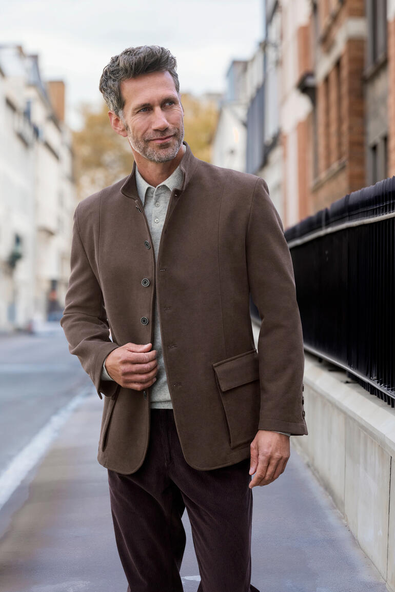 Fashion Charts moleskin jasje Man in bruine Fashion Charts moleskin jacko maat 48