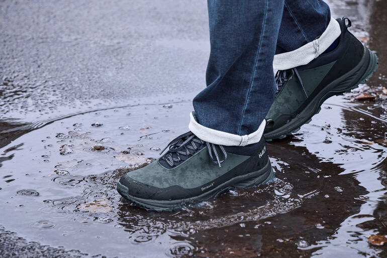 Grijs-blauwe Halti softshell sneakers, ideaal voor natte oppervlakken