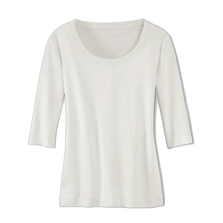 Wit Wolff-shirt op een neutrale achtergrond.